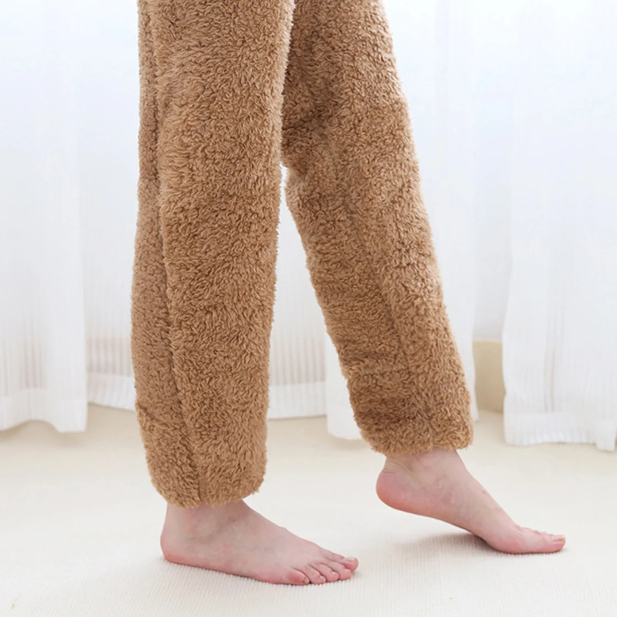 Leg Warmers Storing Winter Fluffy Warm Leg Cover Home over Knee Socks Thick Koolo Leg Warmers Bed Long Socks Warm Socks