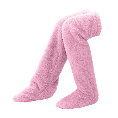 Leg Warmers Storing Winter Fluffy Warm Leg Cover Home over Knee Socks Thick Koolo Leg Warmers Bed Long Socks Warm Socks