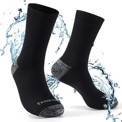 Waterproof Socks for Men Warm Snow Thermal Sports Sock PORELLE MEMBRANES Snowboard Cycling Ski Bicycle Winter Black Blue